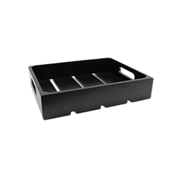 Tablecraft® Wooden Serving / Display Crate, Black, 20 7/8" x 12 3/4" x 2 3/4 - CRATE11BK