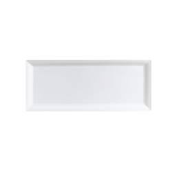 Steelite® Aura™ Rectangular Embossed Tray, White, 10.625" x 5.5" (2DZ) - 6300P105