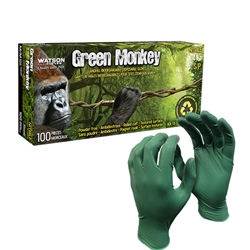 Watson Gloves® Green Monkey™ Biodegradable Nitrile Glove, Green, Large - 5559PF-L