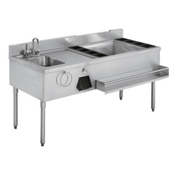 Quest® Stainless Steel Bar Sink, LH Sink - 136-BARST60-LH