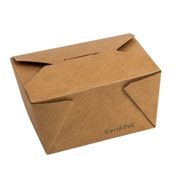 Eco-Packaging® EarthPak® Food Box / Container #1, Brown, 26 oz (450/CS) - EP#N1