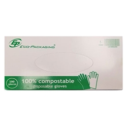 Eco-Packaging® Compostable Gloves, Large (100/PK) - EP-GLV-L