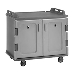 Cambro® Low-profile Meal Delivery Cart, 2 Doors, Charcoal Grey, 48-1/2"L x 32-1/2"W x 44"H - MDC1418S20615