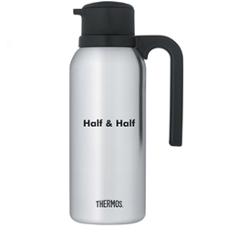 Thermos® Twist & Pour™ Stainless Steel Vacuum Carafe, "HALF & HALF", 32 oz (0.9L) - FN363