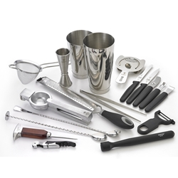 Mercer® Barfly® Deluxe Cocktail Shaker Set, Stainless Steel, 18-piece Set - M37102
