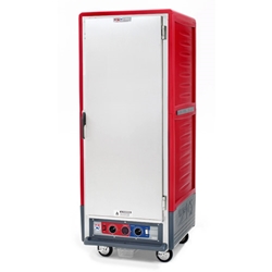 Metro® C5™ 3 Series Insulation Armour™ Heated Holding & Proofing Cabinet w/ Solid Door, Full Height, Red, 2000 Watts - C539-CFS-U