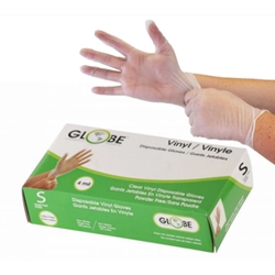 Globe Commercial Products® 4 Mil Powder-Free Vinyl Gloves (100/BX) - 7900