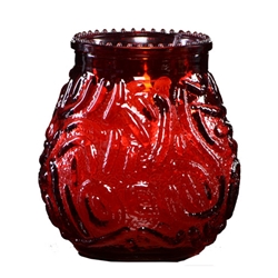 LeoLight® Venetian Lowboy Candles, Red (15/CS) - 432RD