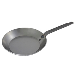 Matfer Bourgeat® Black Steel Frying Pan, 12-5/8" DIA x 2-3/8" H - 062006