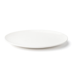 Browne® Foundation™ Porcelain Coupe Plate, Oval, White, 10" x 7.25" - 5630115