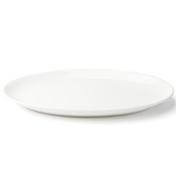 Browne® Foundation™ Porcelain Coupe Plate, Oval , White, 12" x 8" - 5630117