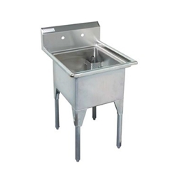 Tarrison® Stainless Steel Corner Drain Single Pot Sink No Drainboard - TA-CDS1-18