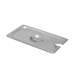 SignatureWares® Slotted Stainless Steel Steam Table Pan Cover w/ Handle, 1/3 Size - STEAMPAN130CS
