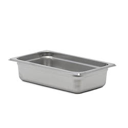 SignatureWares® Stainless Steel Steam Table Pan, 1/4 Size, 2.5" - STEAMPAN142