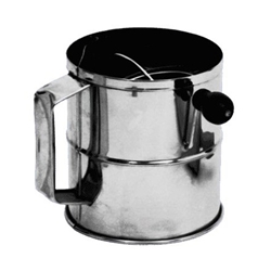Johnson-Rose® Stainless Steel Rotary Flour Sifter, 8 Cup - RFS-3LB