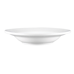 Browne® Palm Ceramic Rimmed Bowl, White, 9" (3DZ) - 563957