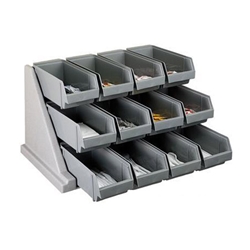 Cambro® Organizer Rack, 12 Bins, Black - 12RS12110