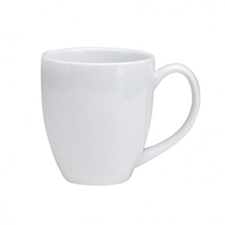 Oneida® Bright White™ Porcelain Euro Mug, White, 12 oz (3DZ) - F8010000563