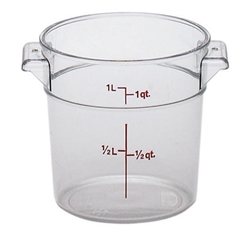 Cambro® Camwear® Round Container, Clear, 1 qt - RFSCW1135
