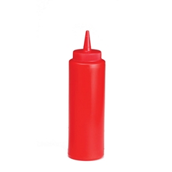 Tablecraft® Squeeze Bottle, Red, 12 oz - 112K