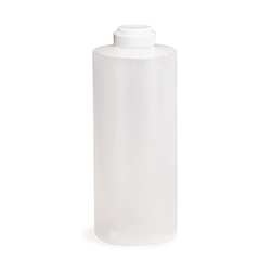 Tablecraft® Squeeze Bottle w/ Hinge Lid, Clear, 24 oz - 2124C-1