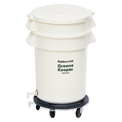 Rubbermaid® BRUTE GreensKeeper Container 32 Gal, White - FG263600WHT