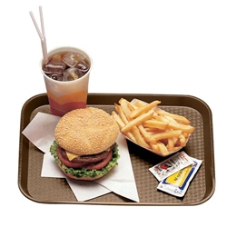Cambro® Rectangular Fast Food Tray, Brown, 12" x 16" - 1216FF167